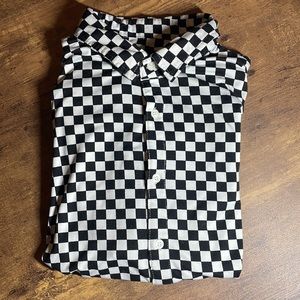 Checkerboard Ultra Soft Short Sleeve Button Down